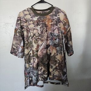 King's Camo Men's XL Short Sleeve Camo T-Shirt Hunting Outdoor Athletic Brown